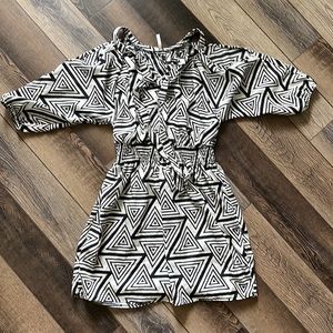 Black and White Print Dress